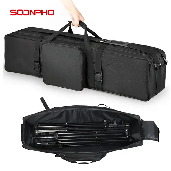 Soonpho sac de transport photographique pour Flash LED lumière vidéo trépied support de lumière sac 