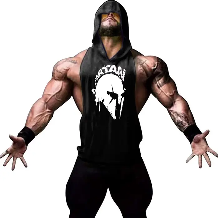 T-shirt à capuche homme fitness musculation - Nouvelle marque précieuse pour entraînement