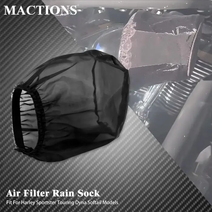Filtre de filtre à Air pour moto, chaussette de pluie, couverture noire étanche pour Harley Touring 