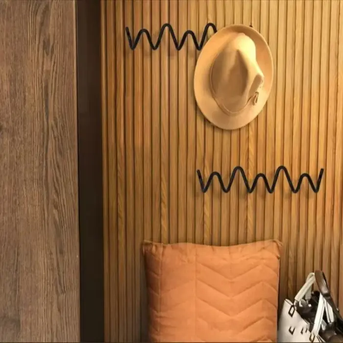 Porte-manteau mural en métal nordique, support minimaliste pour chapeaux pour entrée et couloir, déc