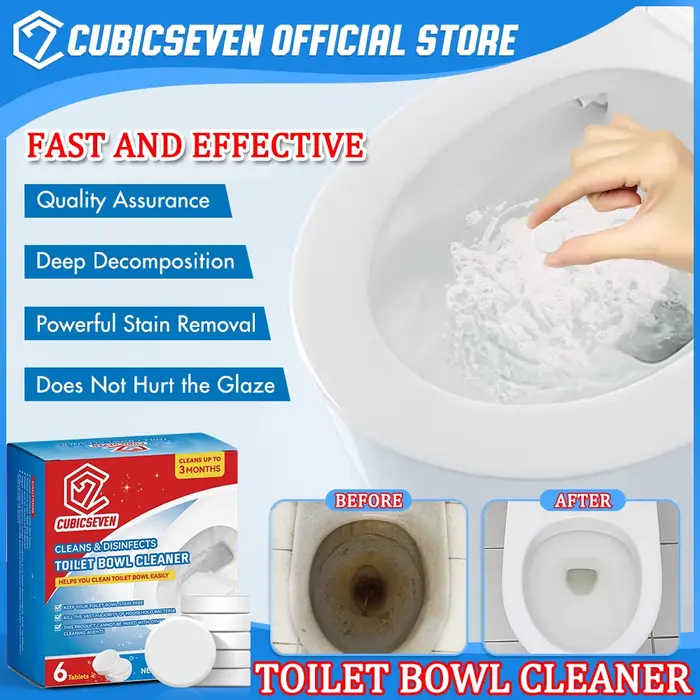 Cubicseven-Nettoyant effervescent automatique pour cuvette de toilette, dépistolet ant pour livres, 
