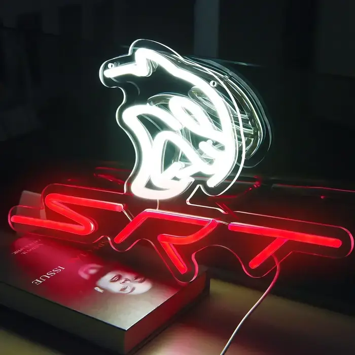 SRT Service de voiture enseignes au néon LED enseigne lumineuse enseignes au néon voiture Refit Gara