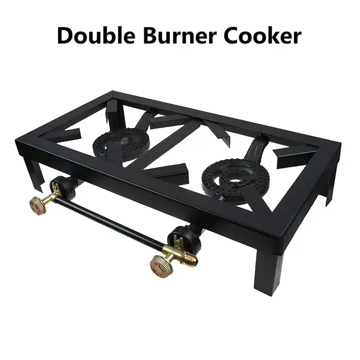 Réchaud de camp extérieur portable à double Eva, cuisinière à gaz propane, cuisinière à barbecue GPL