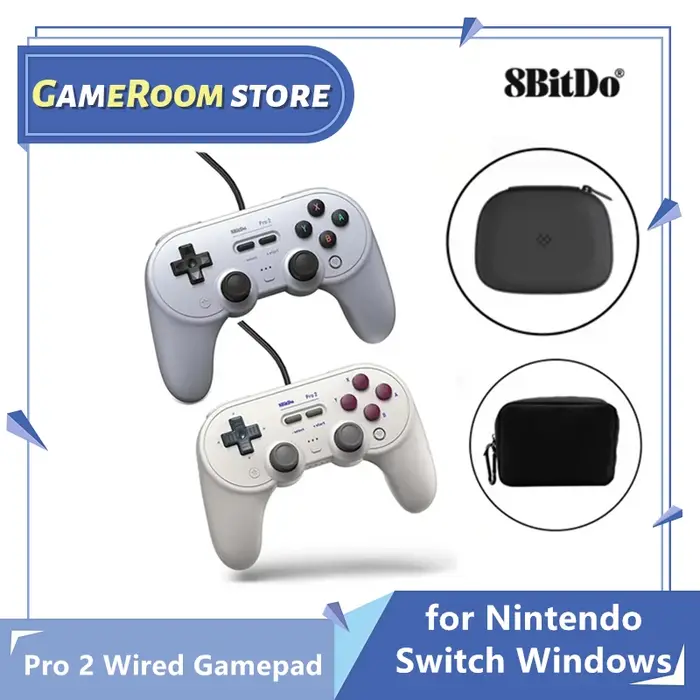 8BitDo Pro 2 manette de jeu filaire contrôleur USB pour Nintendo Switch Windows Steam Raspberry Pi N