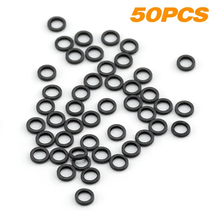 50pcs anneau de tippet de pêche à la mouche 2/2.5mm solide en acier inoxydable nymphe humide sec cha