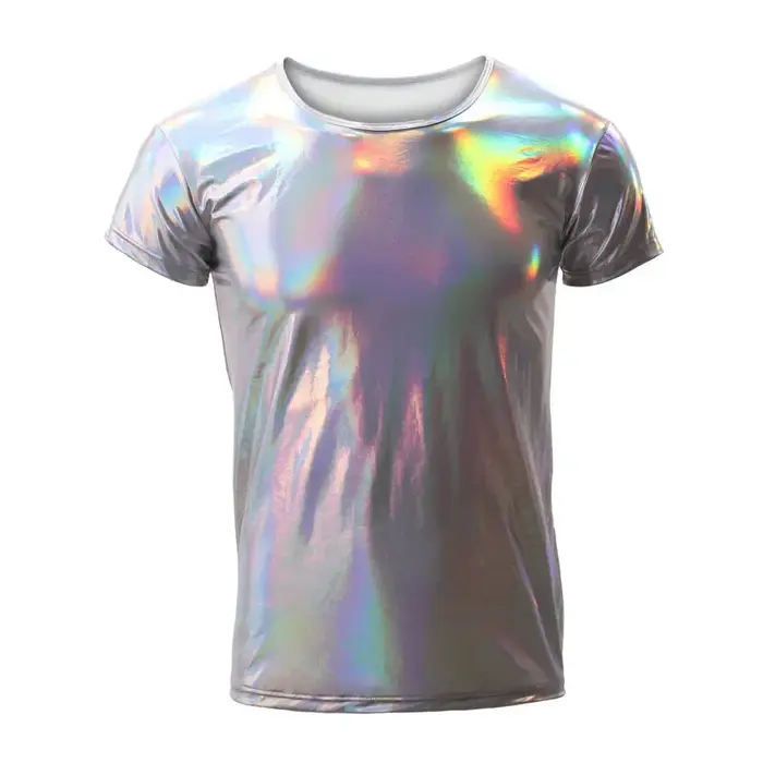Maillot de corps sexy en similicuir t-shirt à manches courtes sous-vêtement homme vêtements olympiques Wlwear occasions sportives et sociales