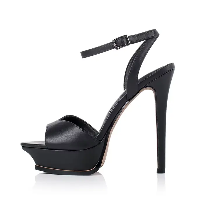 Arden Furtado 2025 été blanc peau de vache plate-forme Peep toe chaussure chaussures de mariage bout
