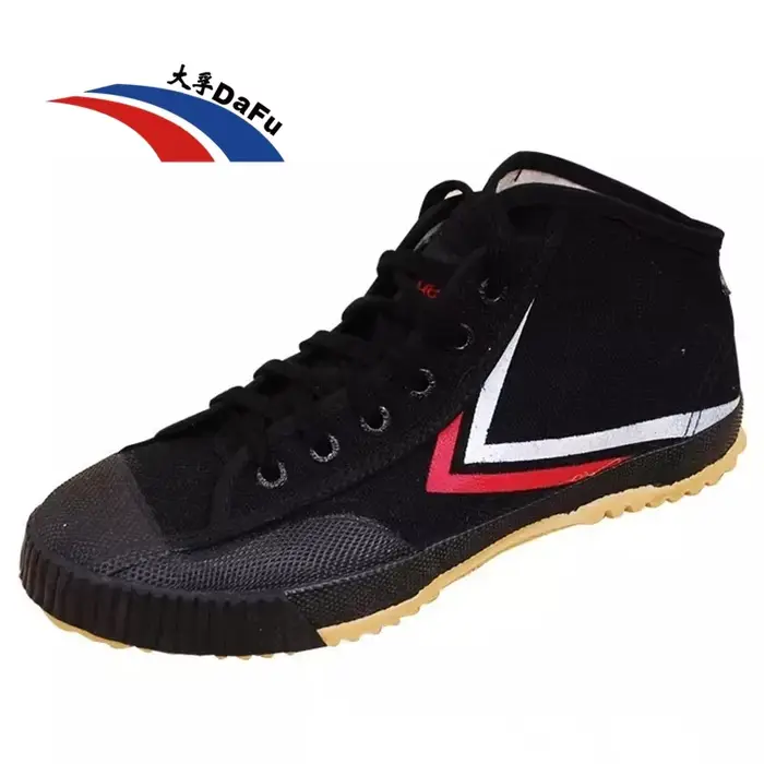 Chaussures kungfu parkour baskets noir blanc version améliorée Dafu 1920