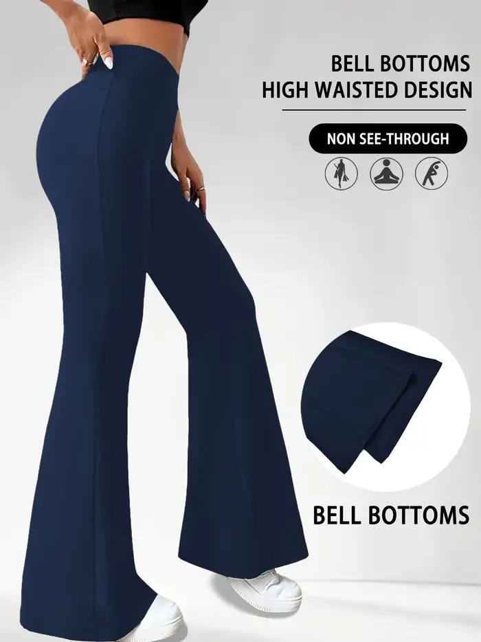 Pantalon évasé Super doux pour femmes, taille haute, contrôle du ventre, Leggings de Yoga, bas de cl