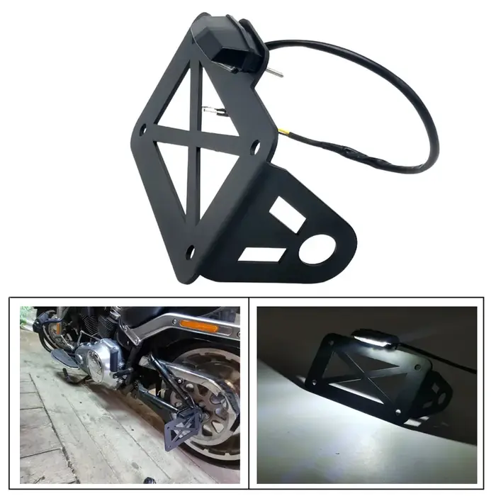 Support de plaque de planificateur d'immatriculation de moto à montage latéral universel, support ra
