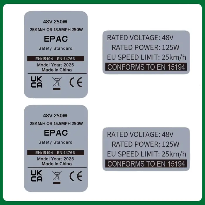 Kit d'autocollants pour modification de vélo électrique, étiquette pour vélo électrique 36V 48V 250W