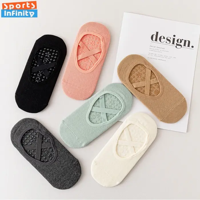 Chaussettes de Yoga femmes professionnelles anti-dérapantes - Fitness, Pilates, Trampoline et sol