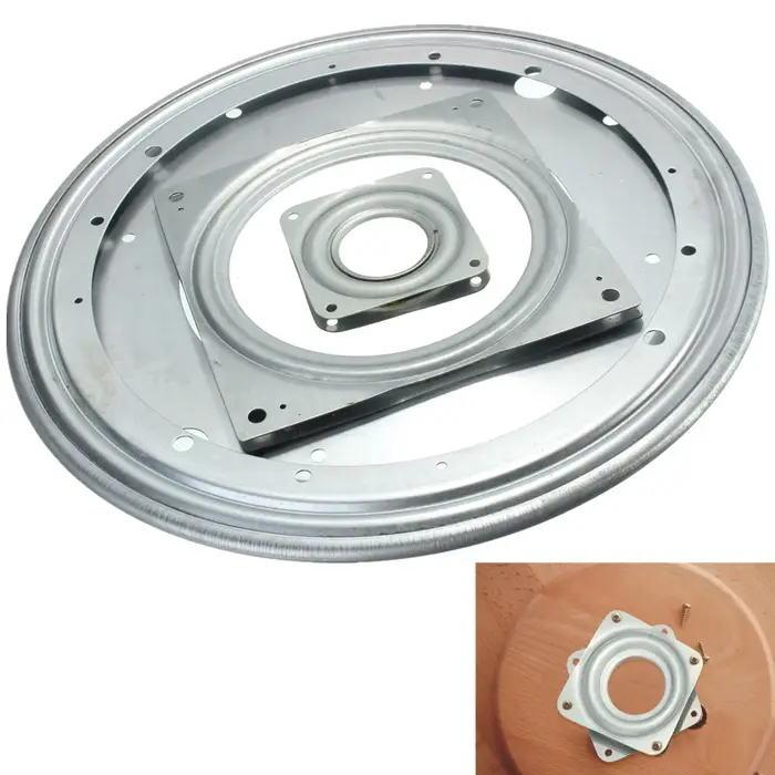 Plateau tournant tournant à roulement en métal lourd de 3 pouces, pour les armoires d'angle, support