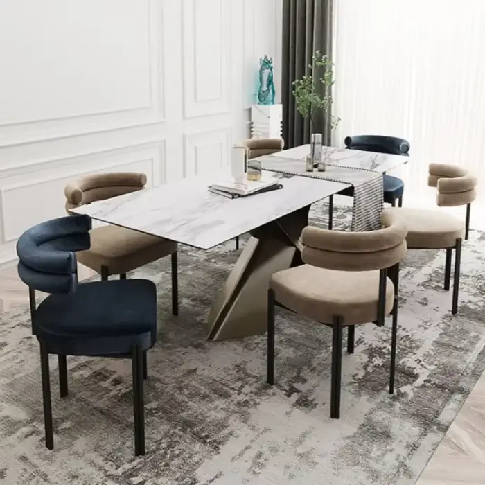 Chaise à dossier demi-périphérie, design d'inspiration italienne, parfaite pour la maison, les salon