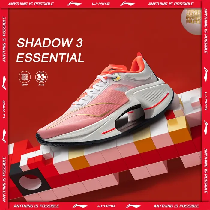 Li-ning hommes SHADOW 3 chaussures de course essentielles JIANG coussin léger BOOM doublure baskets 