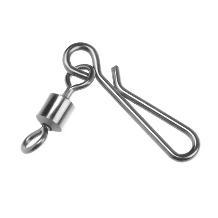20 pièces/lot 2 # -10 #   Connecteur émerillons de pêche, broche de verrouillage, pivotant à pressio
