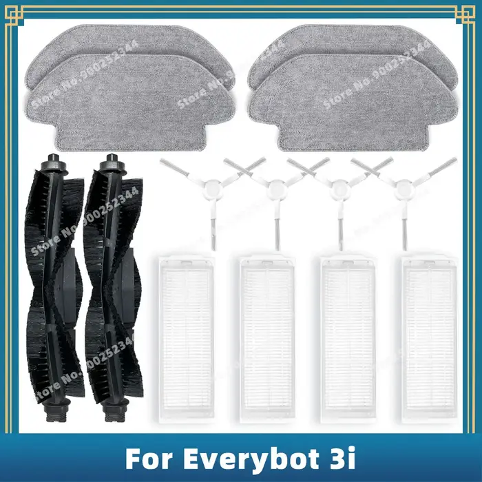 Compatible pour 브Everybot 3i, pièces de rechange, accessoires, brosse latérale principale, filtre He