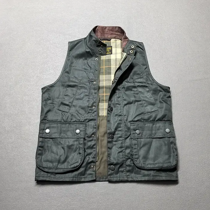Gilet Cargo sans manches pour hommes, rétro américain, avec cire d'huile, multi-poches, décontracté,