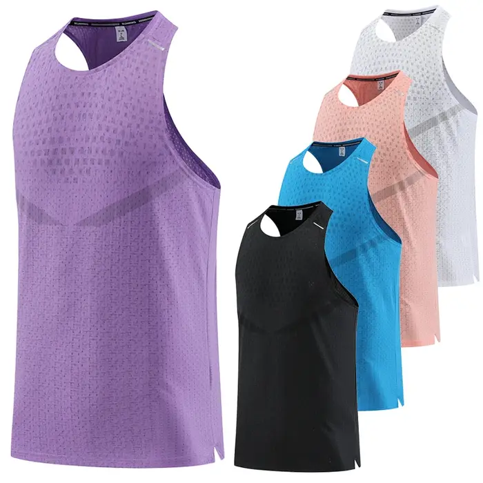 Débardeur d'athlétisme en maille respirante pour homme, maillot de corps de plage cool, maillot de v