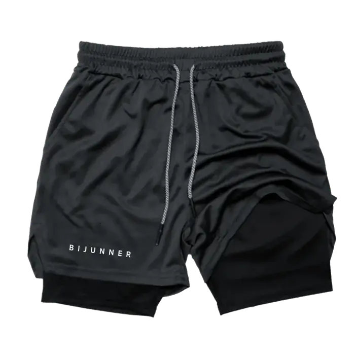 Short de course serré extensible pour hommes, Short de sport 2 en 1, bas d'entraînement, Fitness, Jo