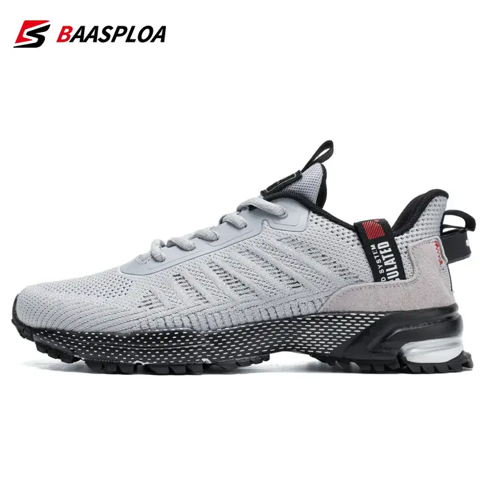 Baasploa – chaussures de course légères pour hommes, baskets en maille à lacets, respirantes, de spo