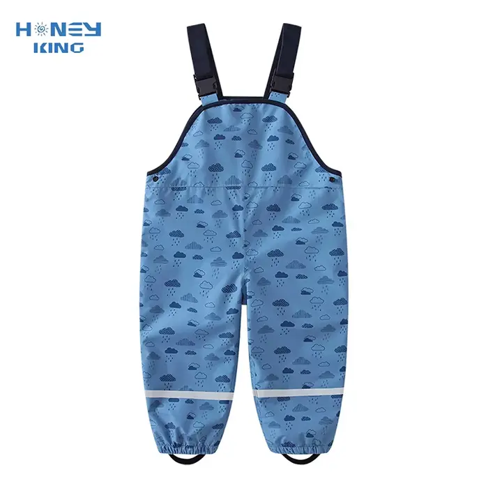 HONEYKING enfants pantalons de pluie imperméables combinaisons pour bébés garçons filles salopette p