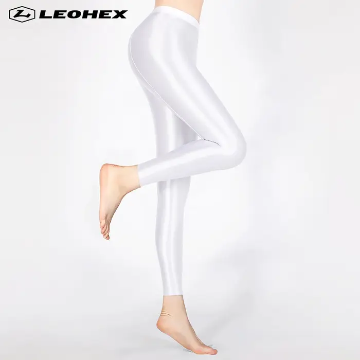 Leggings brillants satin LEOHEX 2022 pour femmes - Pantalon paillettes japonais taille haute cheville longue