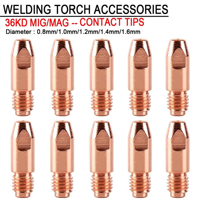 Consommables pour torche de soudage 36KD M8 * 30mm 0.8/1.0/1.2/1.4/1.6mm, pointes de Contact pour pi