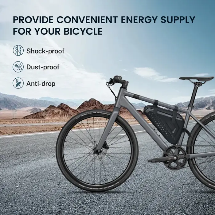 Batterie lithium ion triangulaire pour moteur vélo électrique haute capacité 36V 48V 52V 13Ah 15Ah 18Ah 18650 21700 500W 750W 1000W