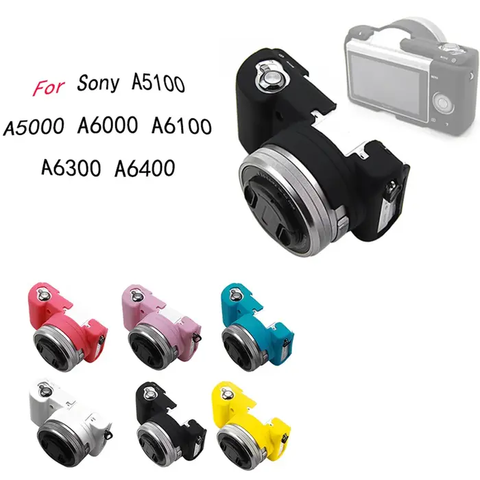 Étui en caoutchouc de silicone souple pour appareil photo, housse pour Sony Alpha A5100, A5000, A600