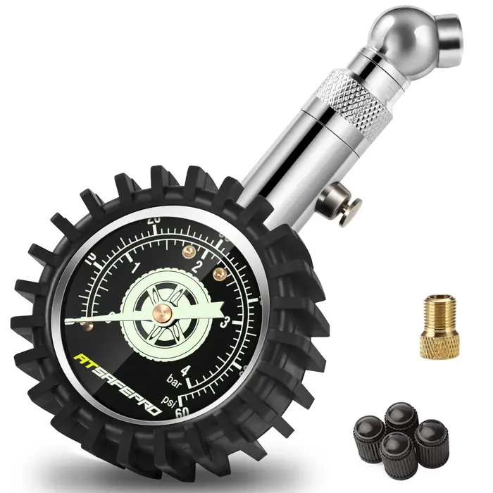 ATsafepro – manomètre de pression des pneus, 60psi, 4 bars, système de surveillance, manomètre, pour
