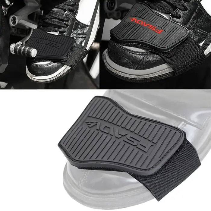 Coussinet de changement de vitesse pour moto, housse de Protection pour botte en caoutchouc, bouclie