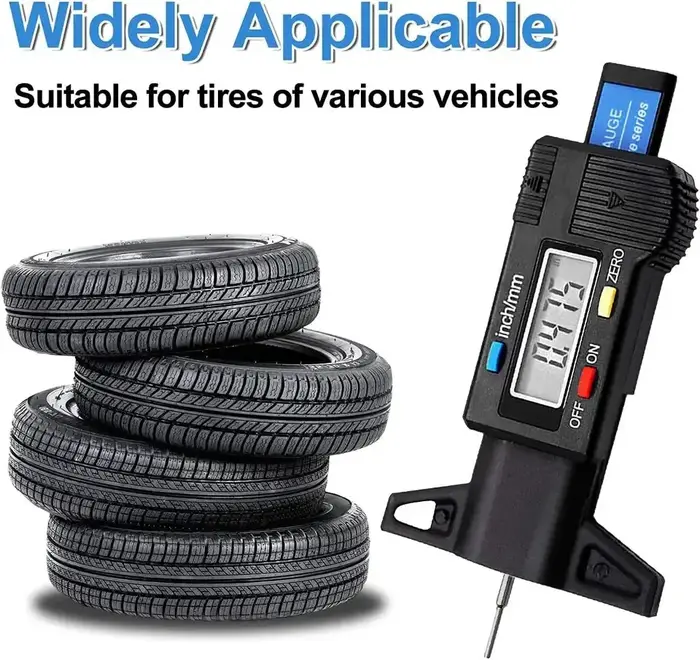 Jauge de profondeur numérique LCD pour voiture, jauge de profondeur de bande de roulement, outil de 