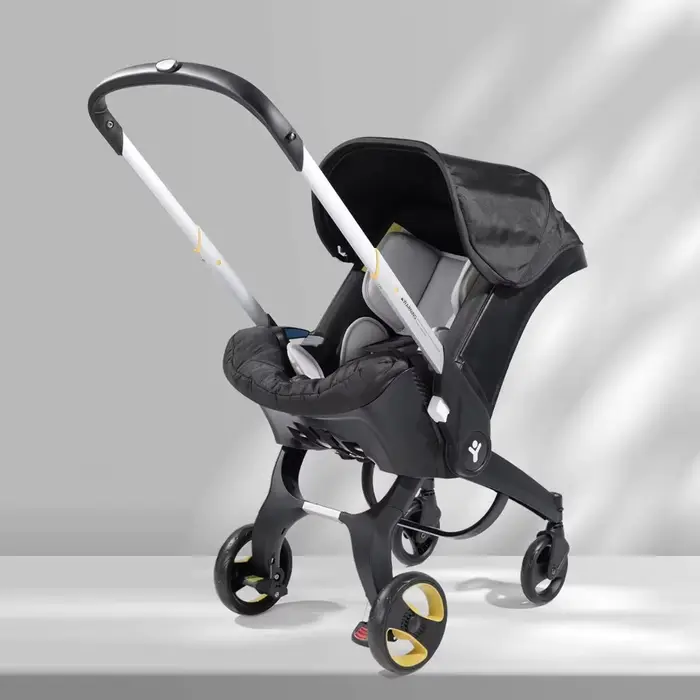 Poussette bébé, siège auto, landau léger pour nouveau-né, bidirectionnel, pliable facilement, 3 en 1