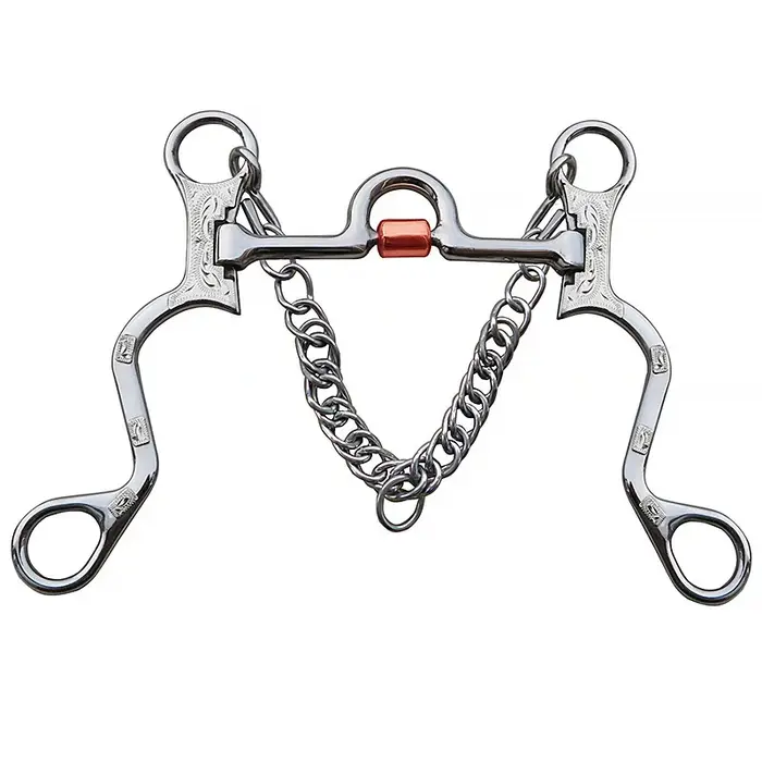 Mèche à cheval professionnelle en acier inoxydable JOHorse, mèche à mousqueton, produit d'équipement