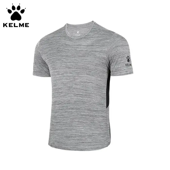 Kelme-T-shirt de course à manches courtes pour homme, haut de sport fin, respirant, séchage rapide, 