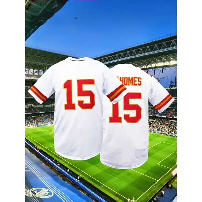 Maillot des Chiefs de Patrick Mahomes 2025 # 15 absorbe la sueur entraînement extérieur exercice uni
