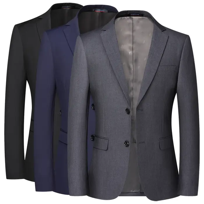 Blazer nouveaux hommes mode affaires couleur unie Style britannique travail professionnel marié robe