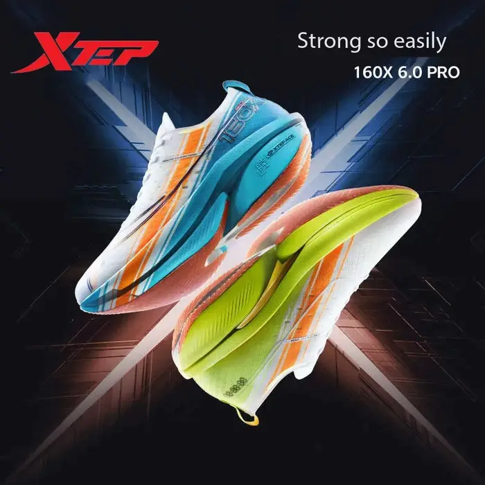 Chaussures de course légères stables homme Xtep 160X 6.0 PRO - Baskets marathon durables professionnelles