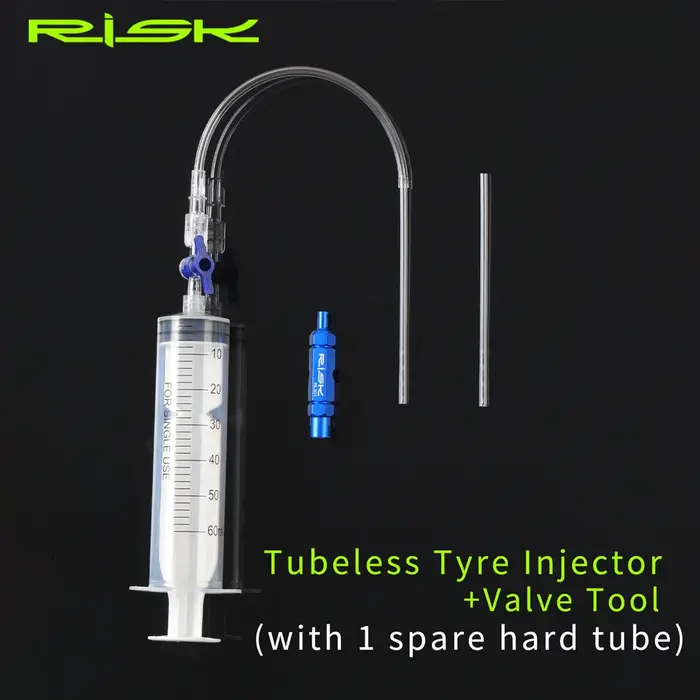 RISK – injecteur de pneu Tubeless, outil d'injection de mastic de vélo pour vtt, accessoires de vélo