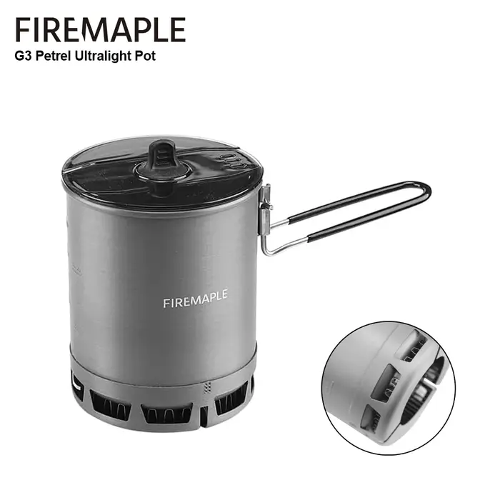 Pot ultraléger en forme d'érable de feu G3 Petrel, 600ml, léger, pour l'extérieur, échangeur de chal