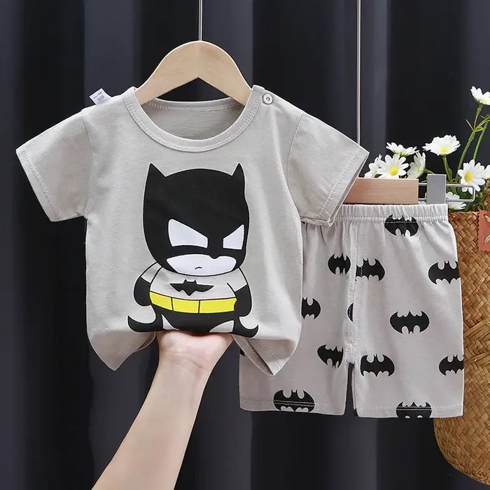 Ensembles de vêtements pour enfants garçons dessin animé imprimé t-shirt Simple mode t-shirts Shorts