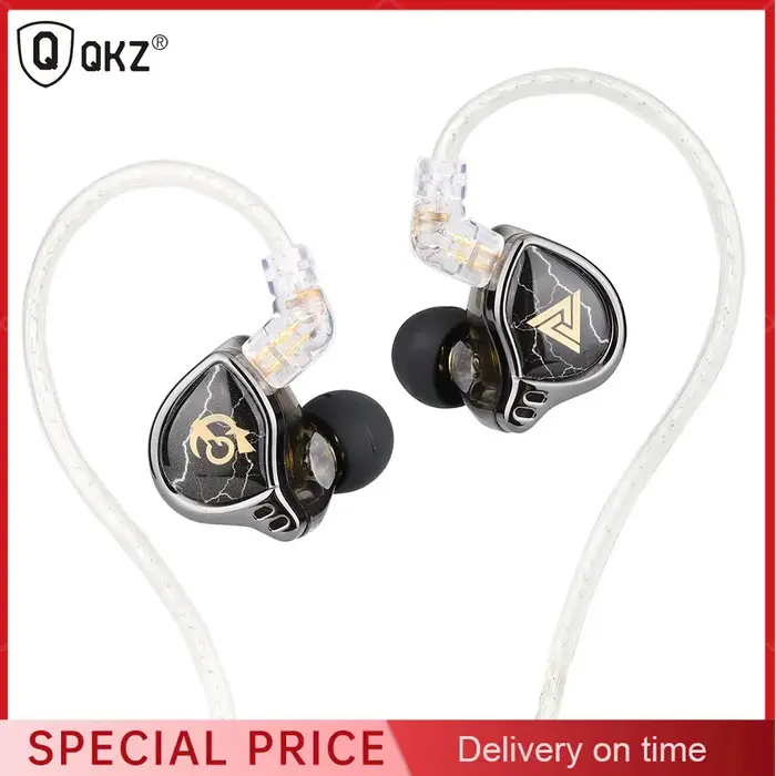 QKZ – écouteurs intra-auriculaires, à diaphragme revêtu de titane, hi-fi, à cavité semi-ouverte, pla