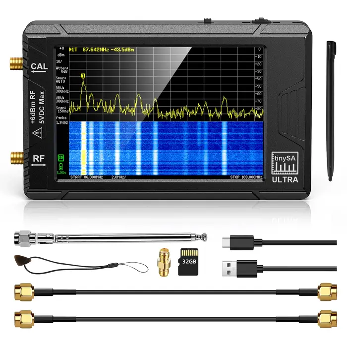 Anslyzer Tinysa Ultra-Tinysa Analyzer, 2.8 ", écran 4", entrée 100, 5.3GHz, version de carte 32 Go, 