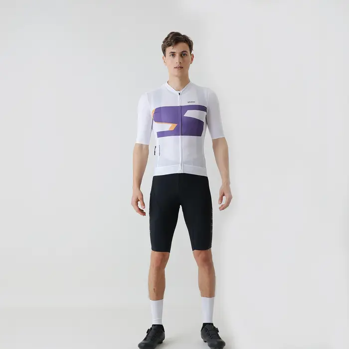SPEXCEL-Maillot de Cyclisme PRO à Manches Courtes, Adapté à la Course Italienne, Tissu observateur e