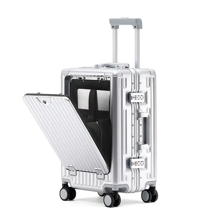 1 pièce ensemble 20 pouces ordinateur fonctionnel cadre en aluminium boîtier de chariot valise d'emb