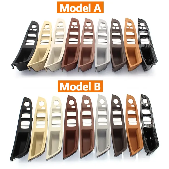 Panneau d'accoudoir de porte F10, intérieur de voiture avant gauche, Beige, noir, marron, poignée de