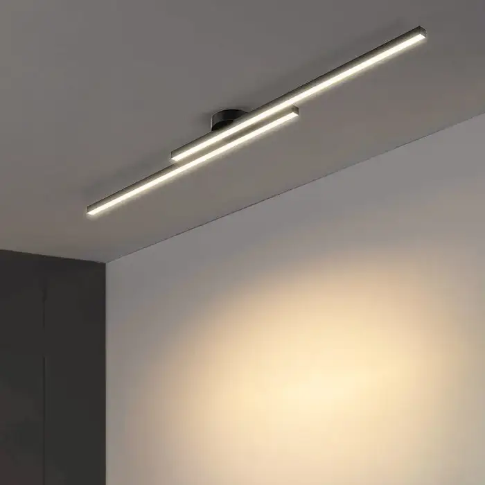 Long plafonnier LED en aluminium Design créatif moderne plafonnier luminaire intérieur couloir balco
