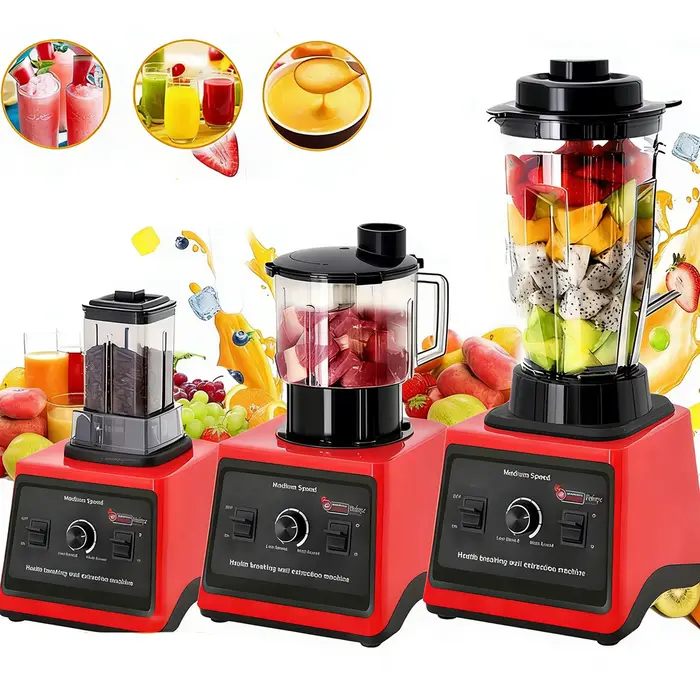    Blender Mixeur Professionnel 9500W, Presse-agrumes, Robot Culinaire 3L+1.5L+0.5L, Vitesse Variab
