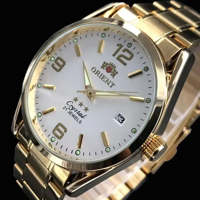 Orient Double Lion montre classique série montre pour hommes bracelet en acier inoxydable luxe multi